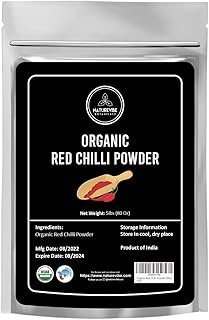 Naturevibe Botanicals Organic Red Chilli Powder, 5lbs | Capsicum annuum | Non GMO & Gluten Free | Adds Flavor and Spice (8...