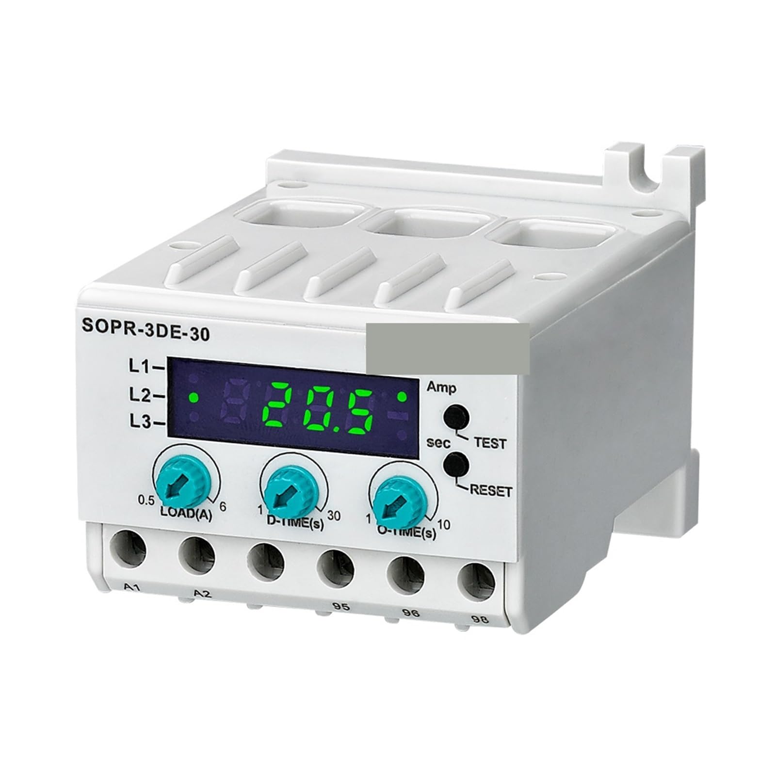 Relè di sovraccarico Termico SOPR-3DE Digitale Protezione Motore(Un 24ac Dc,1-6A)
