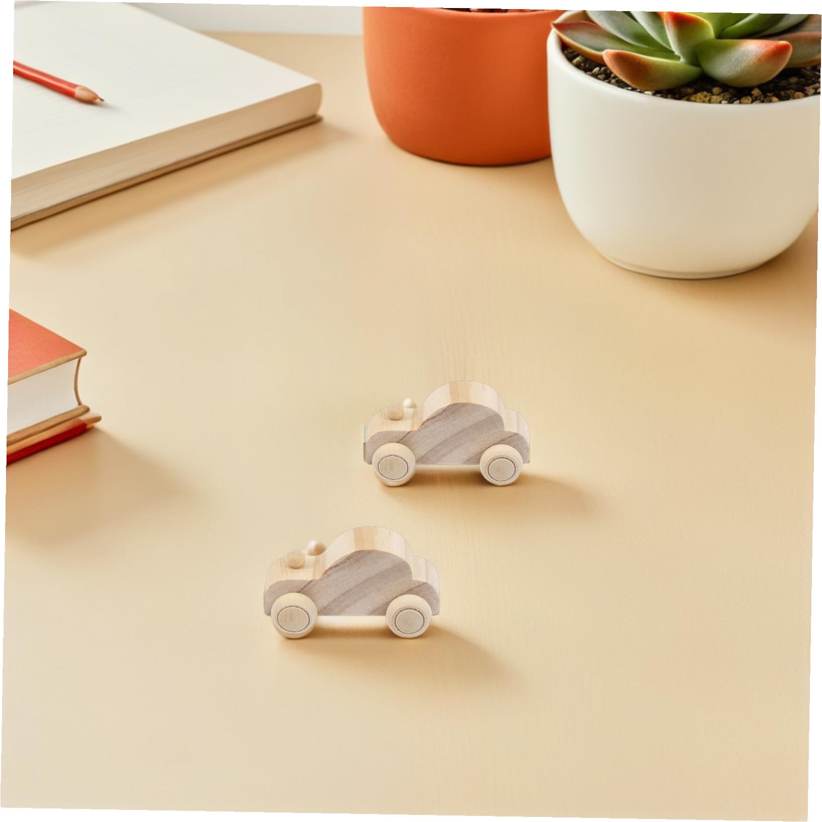 ERINGOGO Macchinine in Legno da Dipingere 12 Pezzi per Bambini | Color Khaki, Set Artigianale Fatto a Mano, Uso DIY per Attività Creative All'aperto