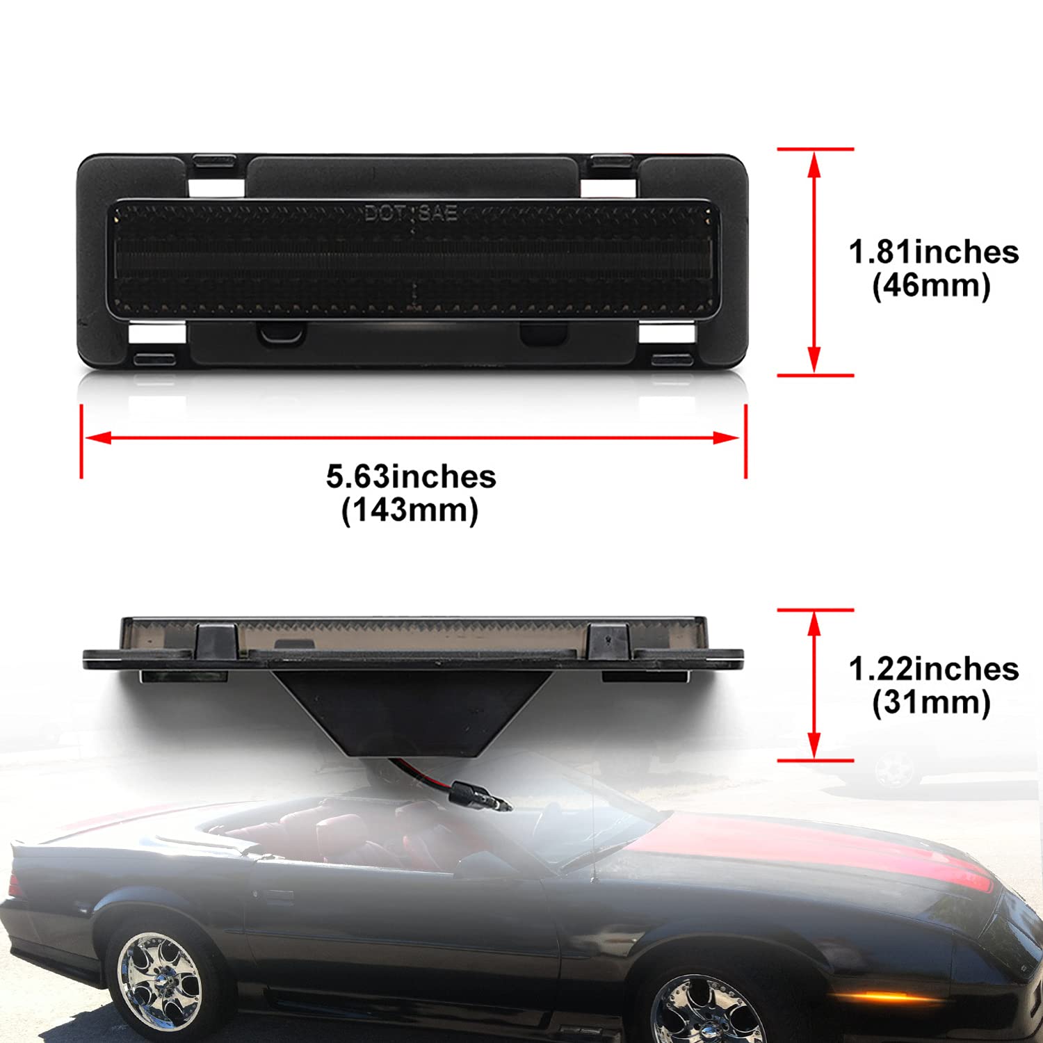 LED Front Side Marker Lights For Chevy Camaro Euro Italy - Foto 3