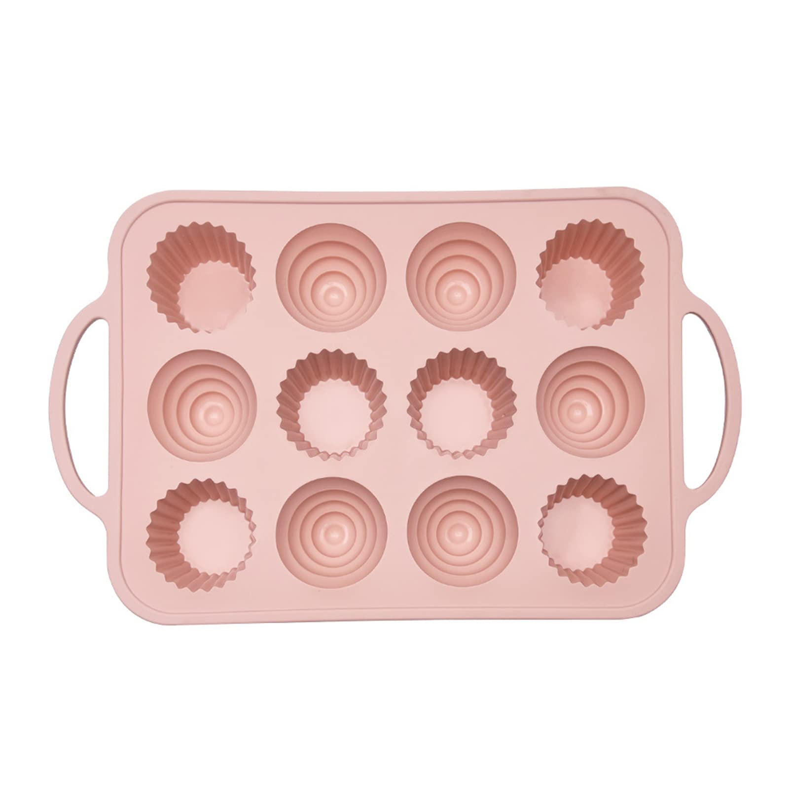 carotoe 12 Holes Silicone Cake Bread Chocolate Desserts Baking Gifts for Children Adults Baking Lover Silicone Mousse Molds for