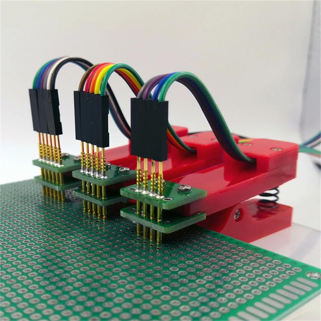 2.54 2.0 1.5 1.27 1.25 100Mil 50Mil 3P 4P 5P 6P 7P PCB Clip Morsetto Fixture Probe Pogo Pin Download Programma Masterizzazione 1,27 mm (fila singola) 6p