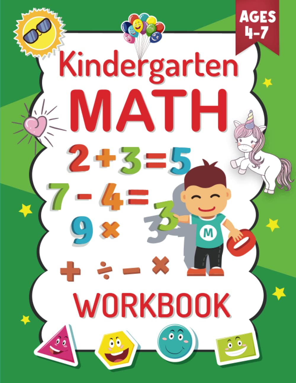 Kindergarten Math Workbook Ages 4-7: Homeschool kindergartens / addition and subtraction activity + worksheet