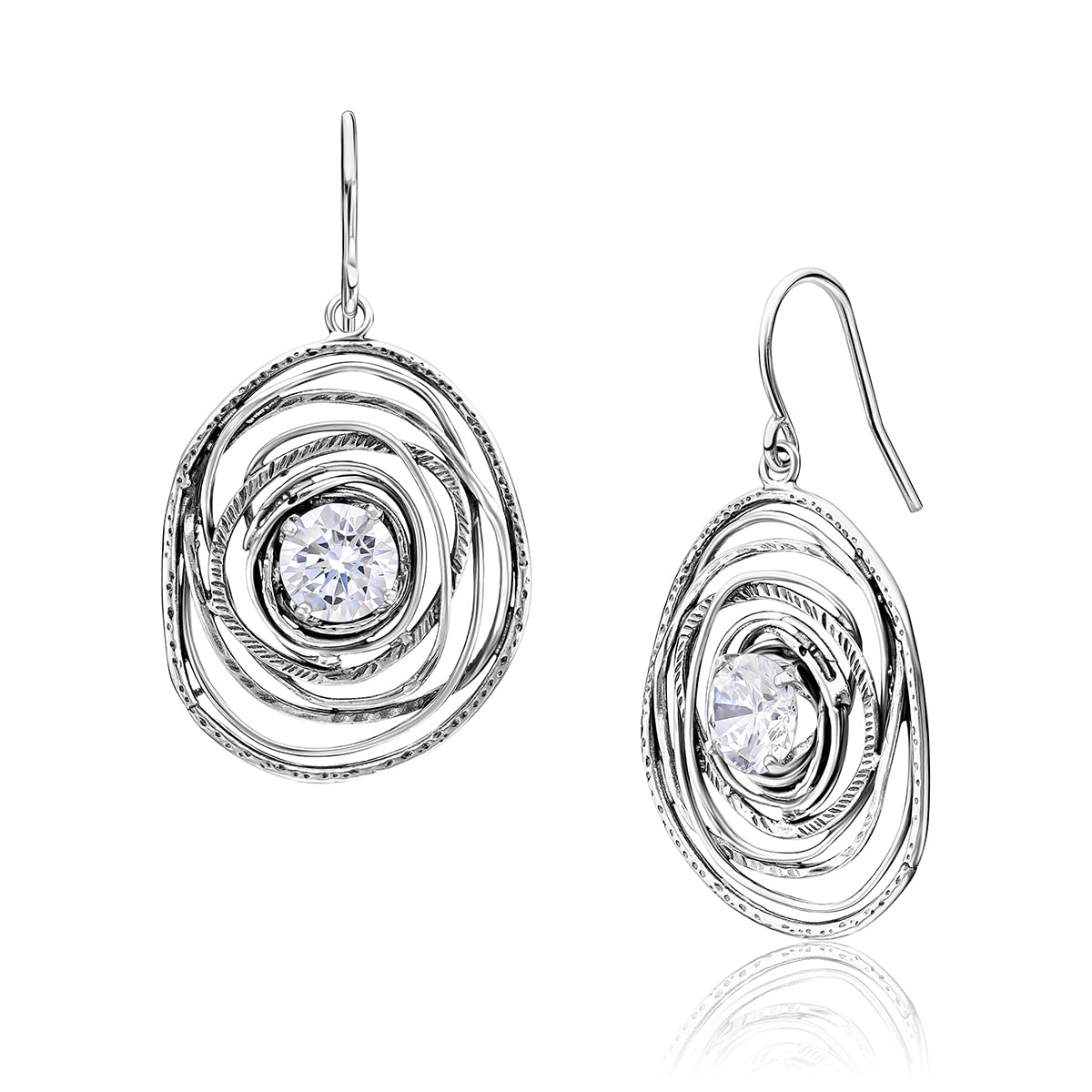 Pendant D Oreilles Argent Zircone Blanc 581163