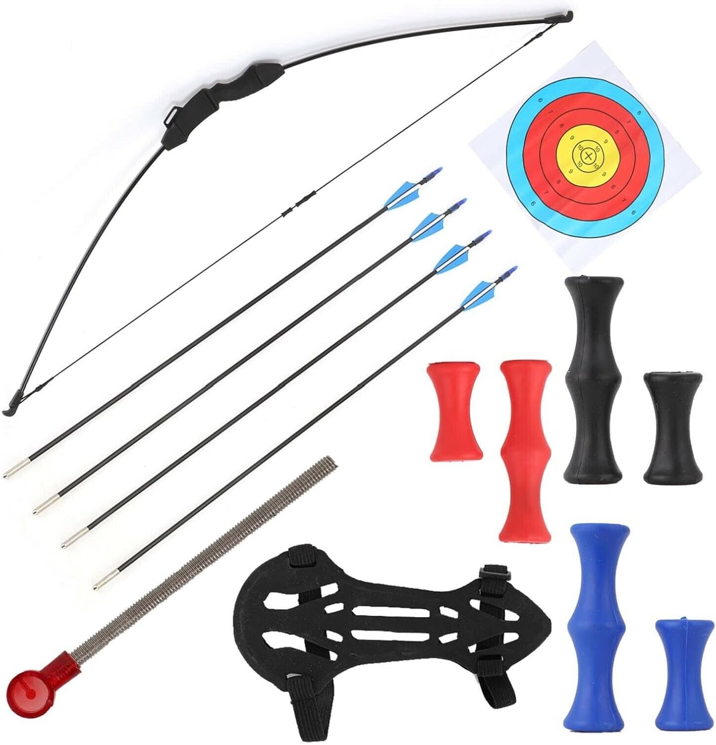 Dhouse 20lb Bow and Arrow Set Shooting Training Set with Target Surface Detachable Training