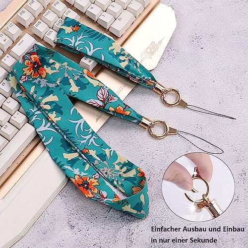 WUDQIJI Neck Strap Lanyard Set of 2 Lanyard for Keys Lanyard Mobile Phone Chain Lanyard Neck Strap Lanyard for the Wrist for ID Card Holder Mobile Phone Keys - Image 2