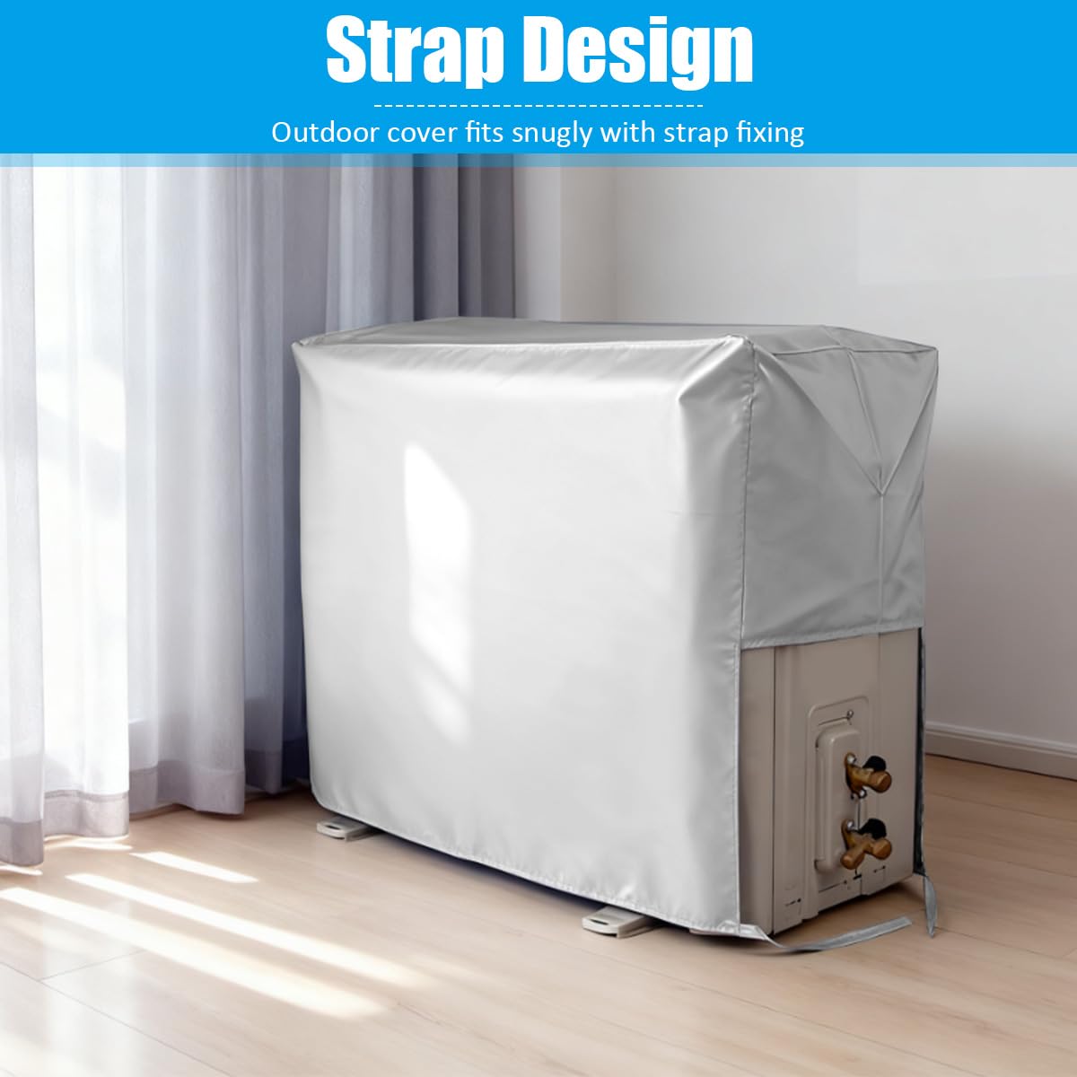 Copri Condizionatore da Esterno Universale Impermeabile 84x57x32cm Anti-Polvere