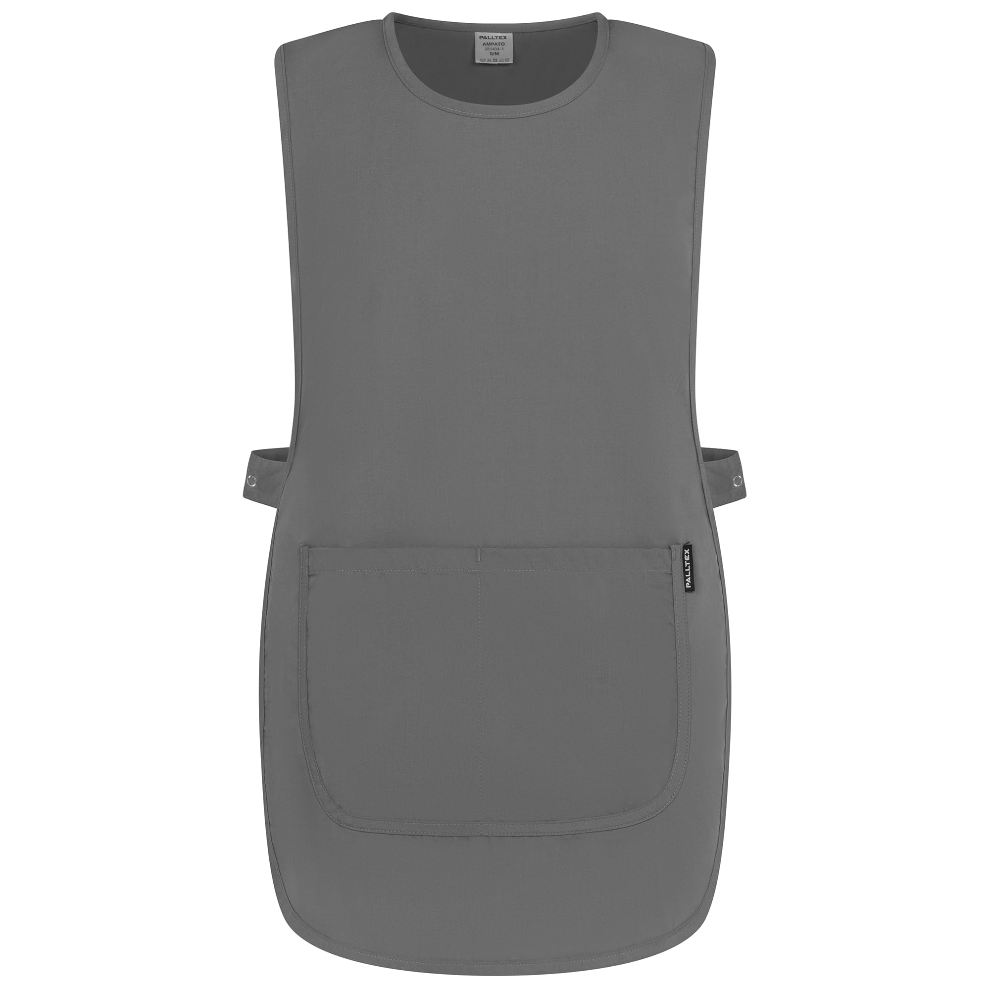 PALLTEX Ampato Überwurfschürze Damen Herren – Kittelschürze mit Taschen, verstellbar, Berufsschürze für Arbeit, Gastronomie, Reinigung, Friseur & Kosmetik, Größen S/M, L/XL