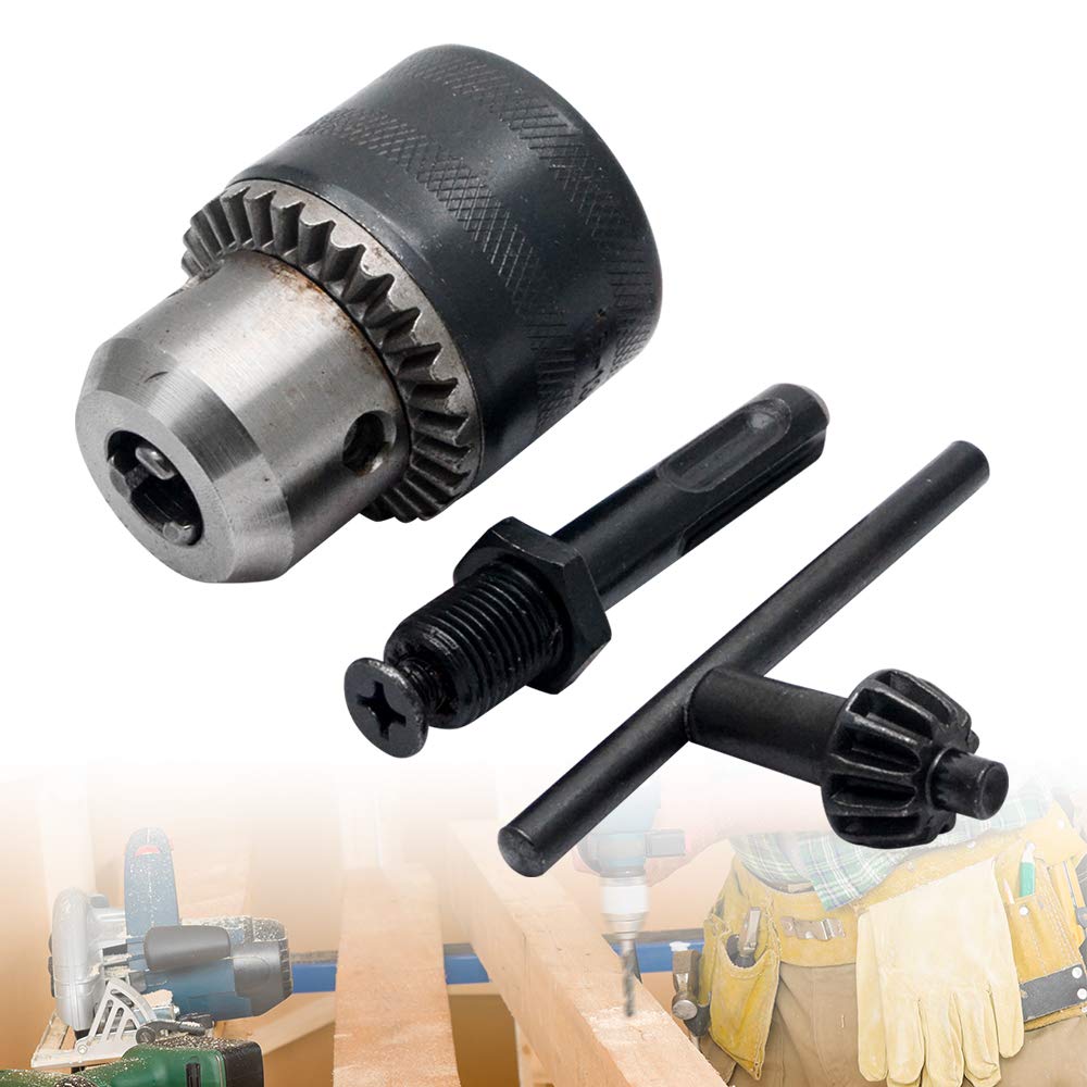 Kit Mandrin 13 Mm Avec Adaptateur SDS Plus + Clé - Pour Perceuse/Marteau Perforateur