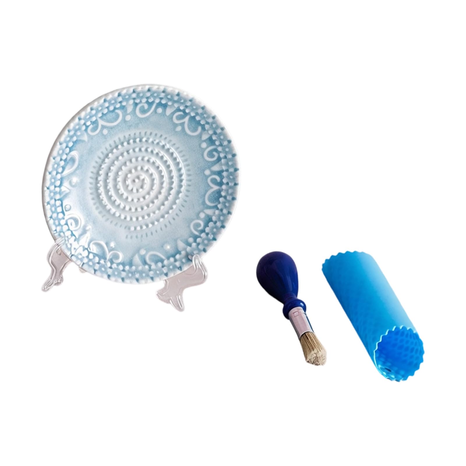 Multipurpose Ceramic Manual Grinder Plate Embossing Grater with Peeler and Brush for Garlic Gingers and Homemades Sauces Garlic Grinding Plate Ceramic Aromatic Grinder Hand Masher Cooking Ingredients