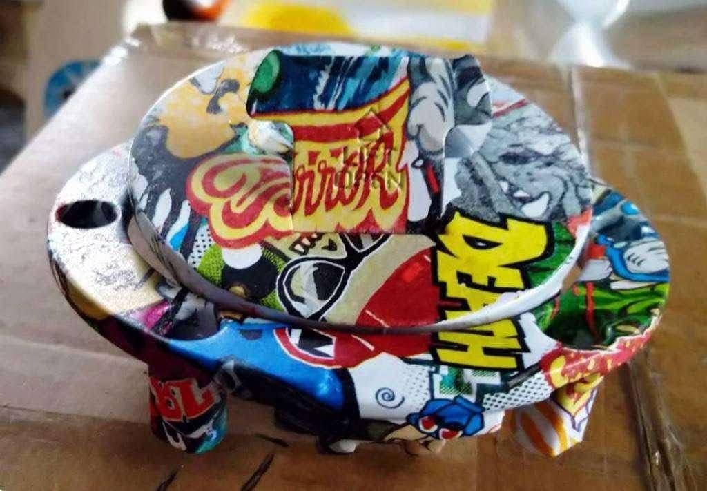 STColor Art001-4-Water Transfer Printing/Hydrographics/Hydro Dipping Film-Classic Sticker Bomb-50cm Widthx400cm Length