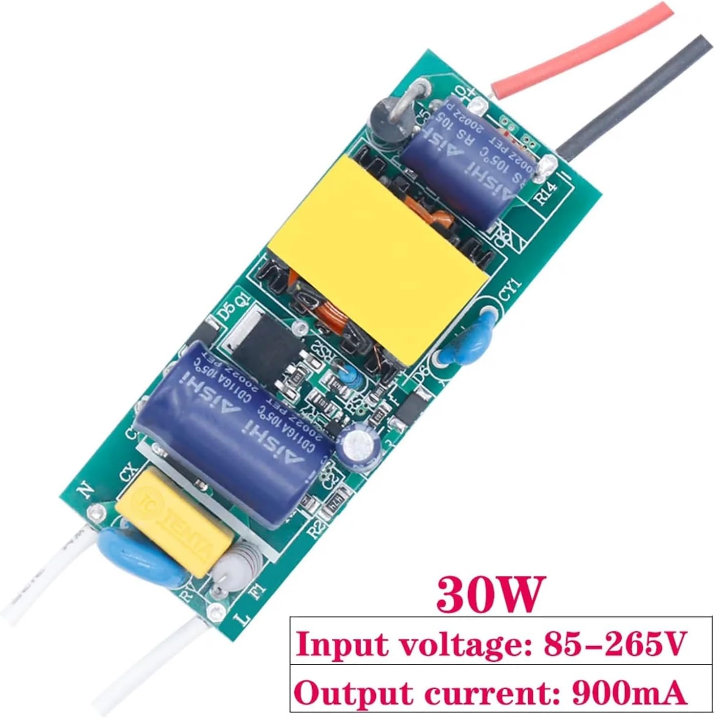 LED Driver 20W 30W 40W 50W 85-265V Power Supply Constant Current Automatic Voltage Control Lighting Transformer LED Light(50W)