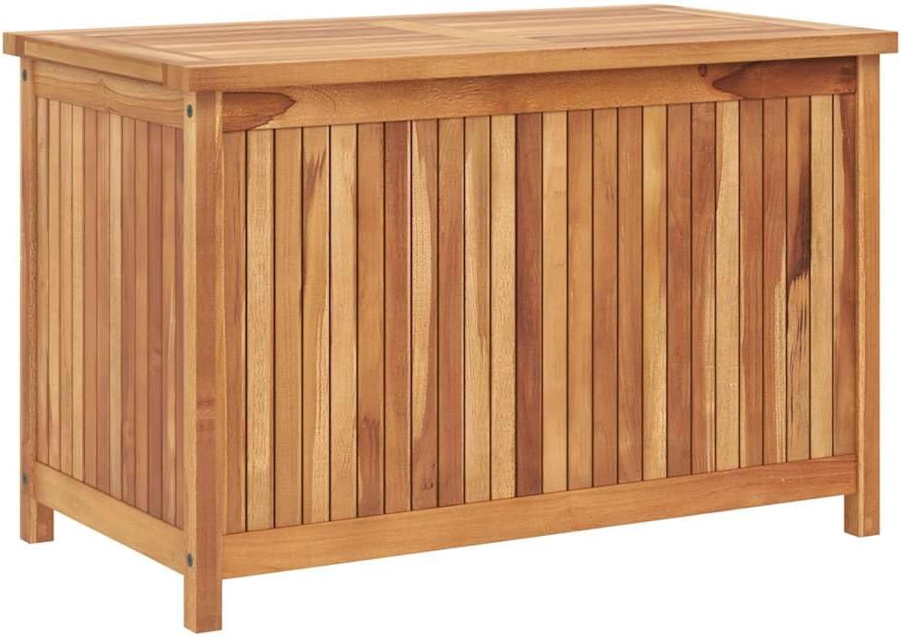 vidaXL Storage Box Warm brown Solid teak wood 35.4 x 19.7 x 22.8 in
