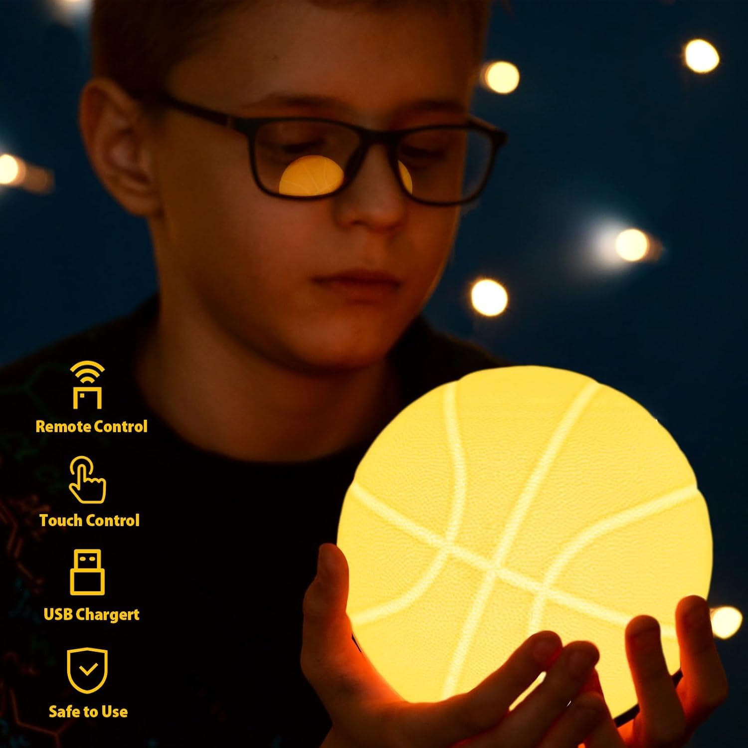 3D Basketball Night Light - 16 Color Changing LED Table Lamp With Remote & Touch Control - View #13