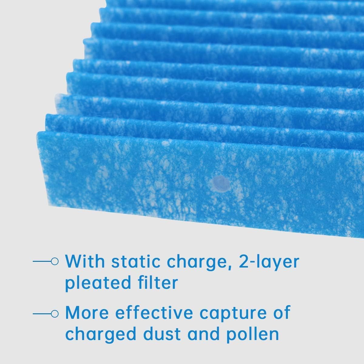 H14® HEPA Filter Set of 4 Compatible with Daikin MC70MVM6 Air Purifier – High-Efficiency Replacement Filters | Captures PM2.5, Allergens, Odors | Blue | 12x4x6 cm | Pack of 4 | 2