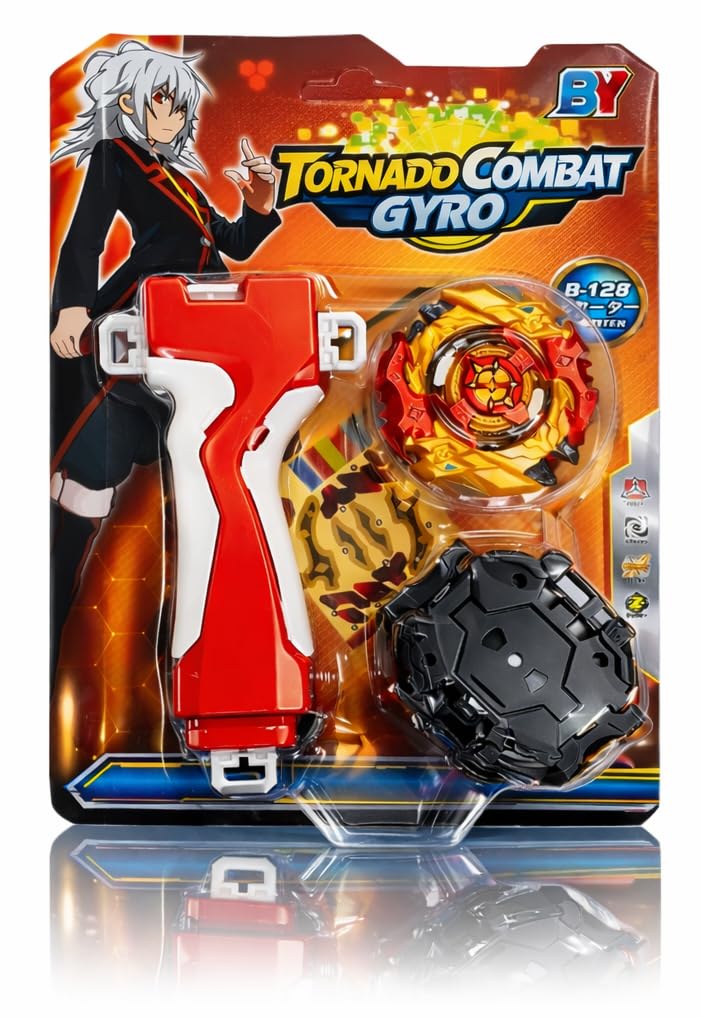 Spinner Cho Z Lord Spryzen B-128 Starter Spinning Top with Handle Launcher | Dual Spin Battle Gyro Toy | Metal Fusion Combat Spinner | Kids Battling Top Toy for Boys & Girls-image-14