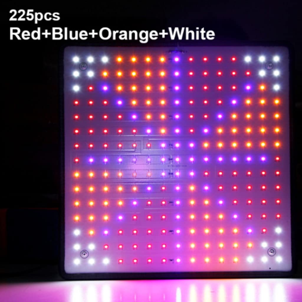 Luces de Cultivo LED de 45W para Plantas de Interior Espectro Completo,Lámparas de Cultivo de Plantas para Hidroponía,Invernadero,Plántulas,Fructificación Floreciente ( Color : Red+Blue+Orange+White )