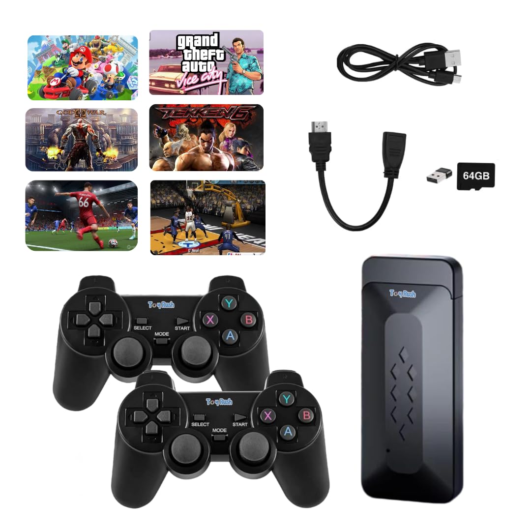 Toy Rush Video Game For Tv Gaming, 45+ Emulators,Bulit-in Games Plays PSP, PS,Gta, God Of War, 4K HDMI Output Game Stick (B0DHJ8HG3T) Amazon Price History, Amazon Price Tracker