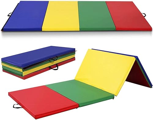 Miniatura 2 de outdoor basic HOMGX - Alfombrilla de gimnasia plegable gruesa de 4 x 10 x 2 pulgadas