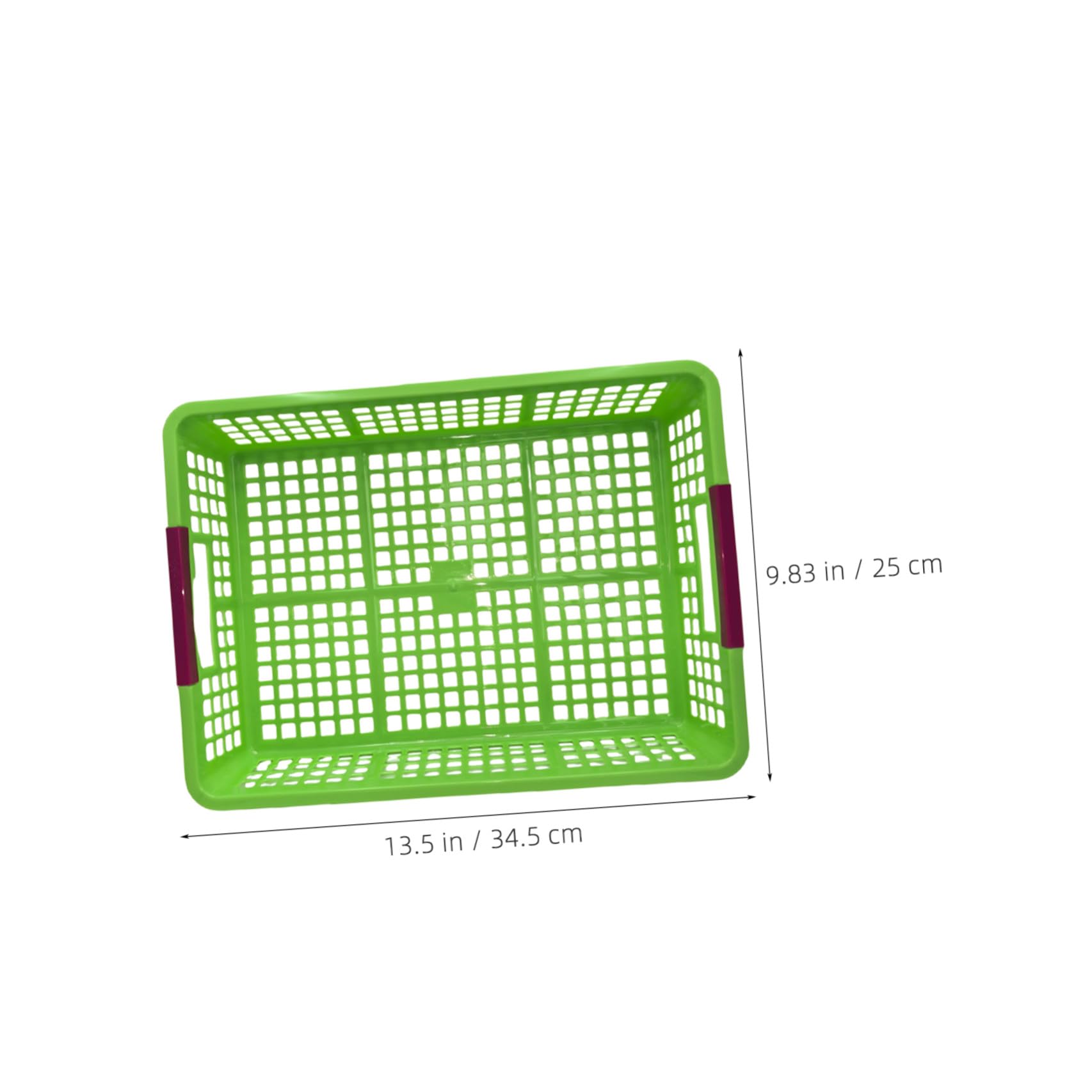 5 Piezas Cesta de Almacenamiento Rectangular Apilable de Pp Verde