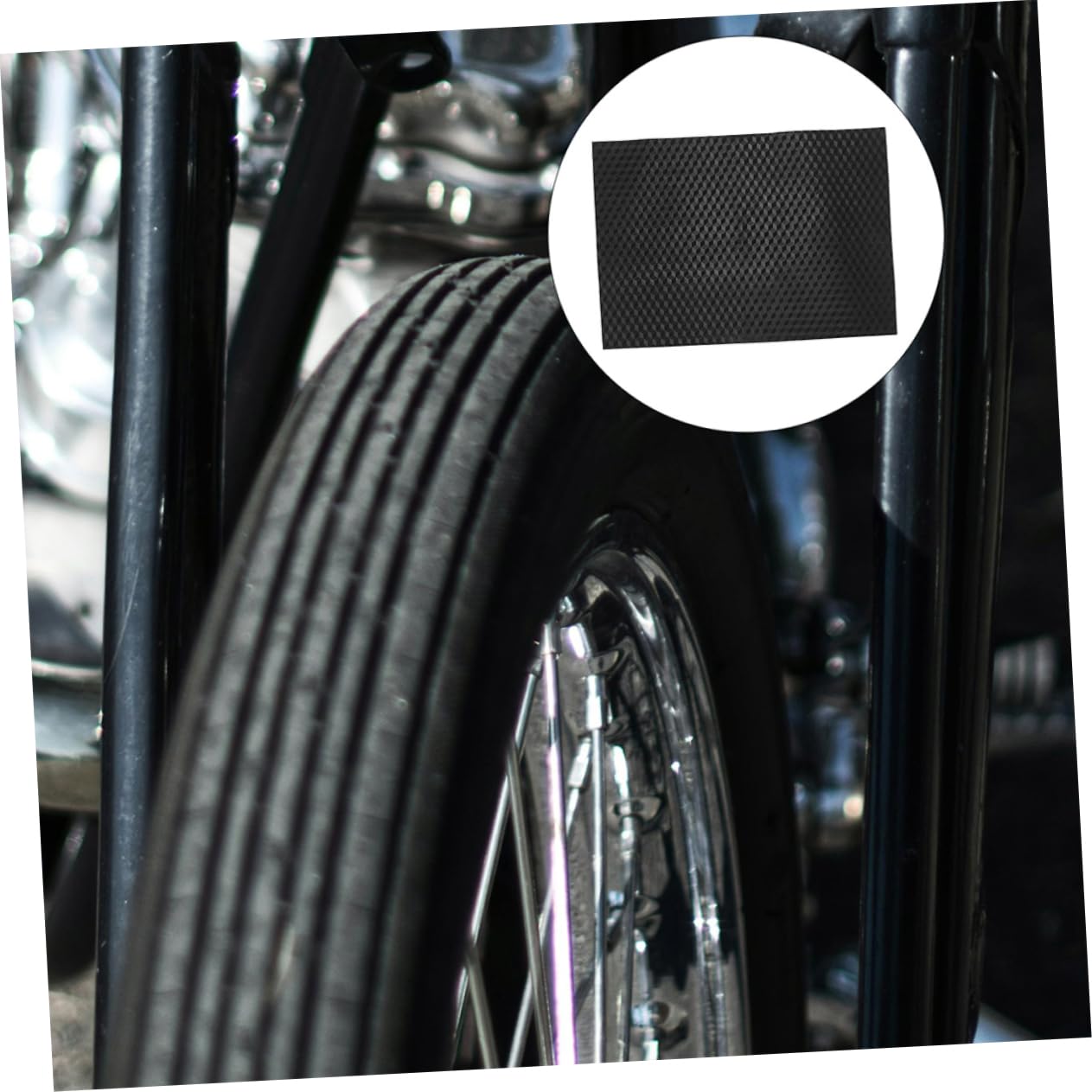 SOLUSTRE Tappetino Poggiapiedi in Gomma Nera per Scooter ed Elettriche, Antiscivolo, Resistente alle Intemperie, Facile da Tagliare