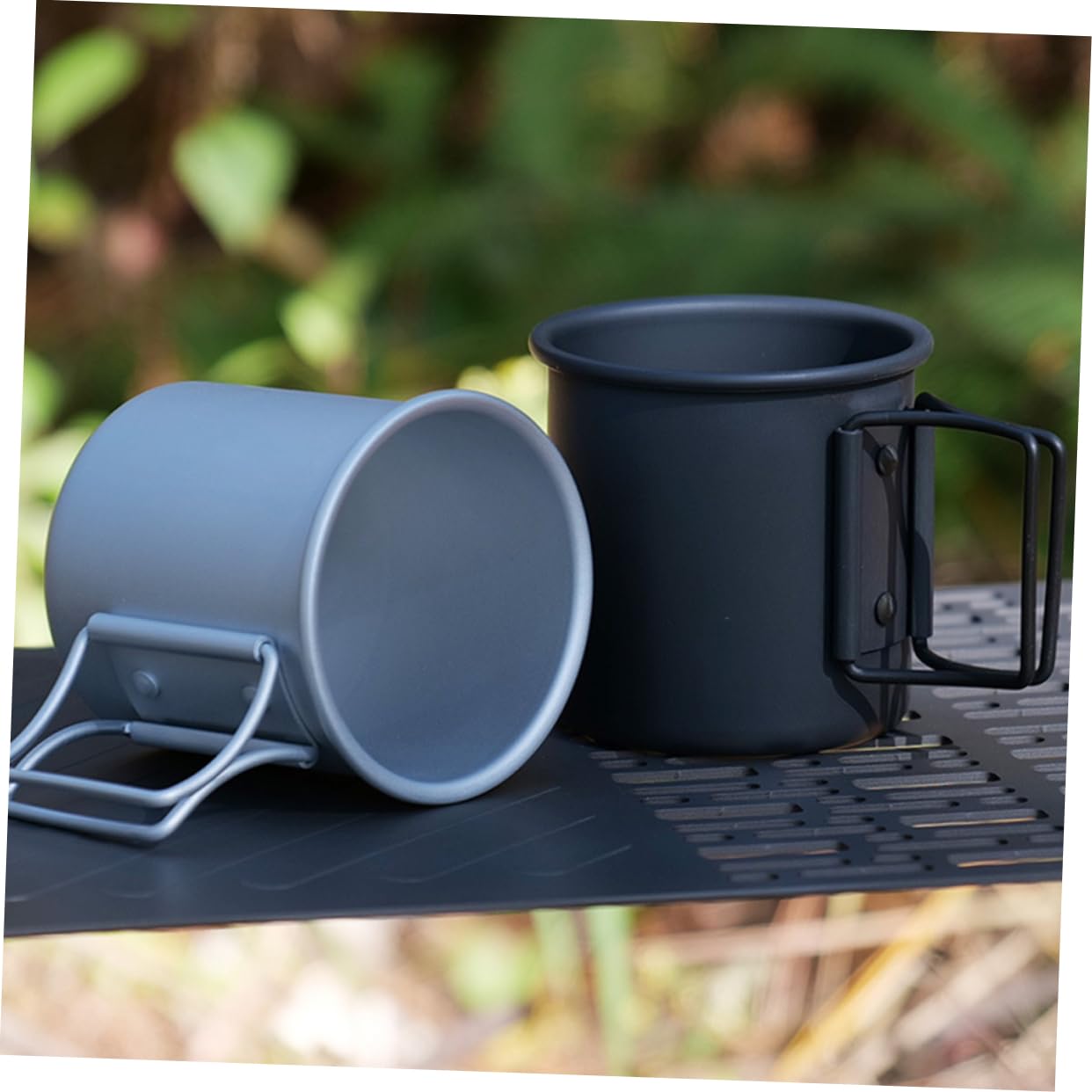 Milisten 2 Ensembles Tasses Aluminium Pliables Cups Pour Boissons Pour Activités Extérieures Camping Résistantes 2 Pièces * 2