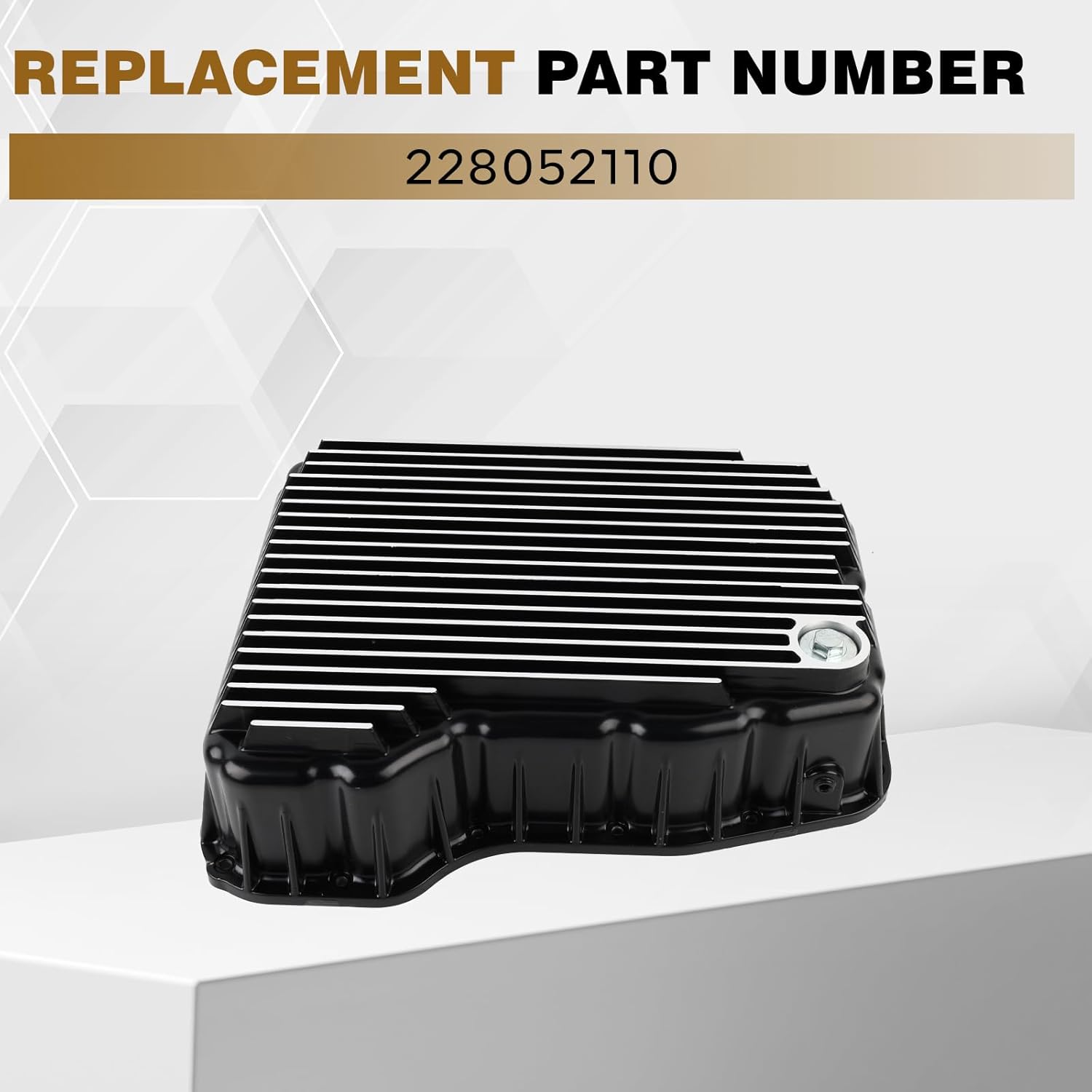 228052110 Heavy Duty Transmission Oil Pan Compatible with Dodge Ram 2500 3500 2007-2021 6.7L Transmission Pan Replace 68RFE Oil Pan