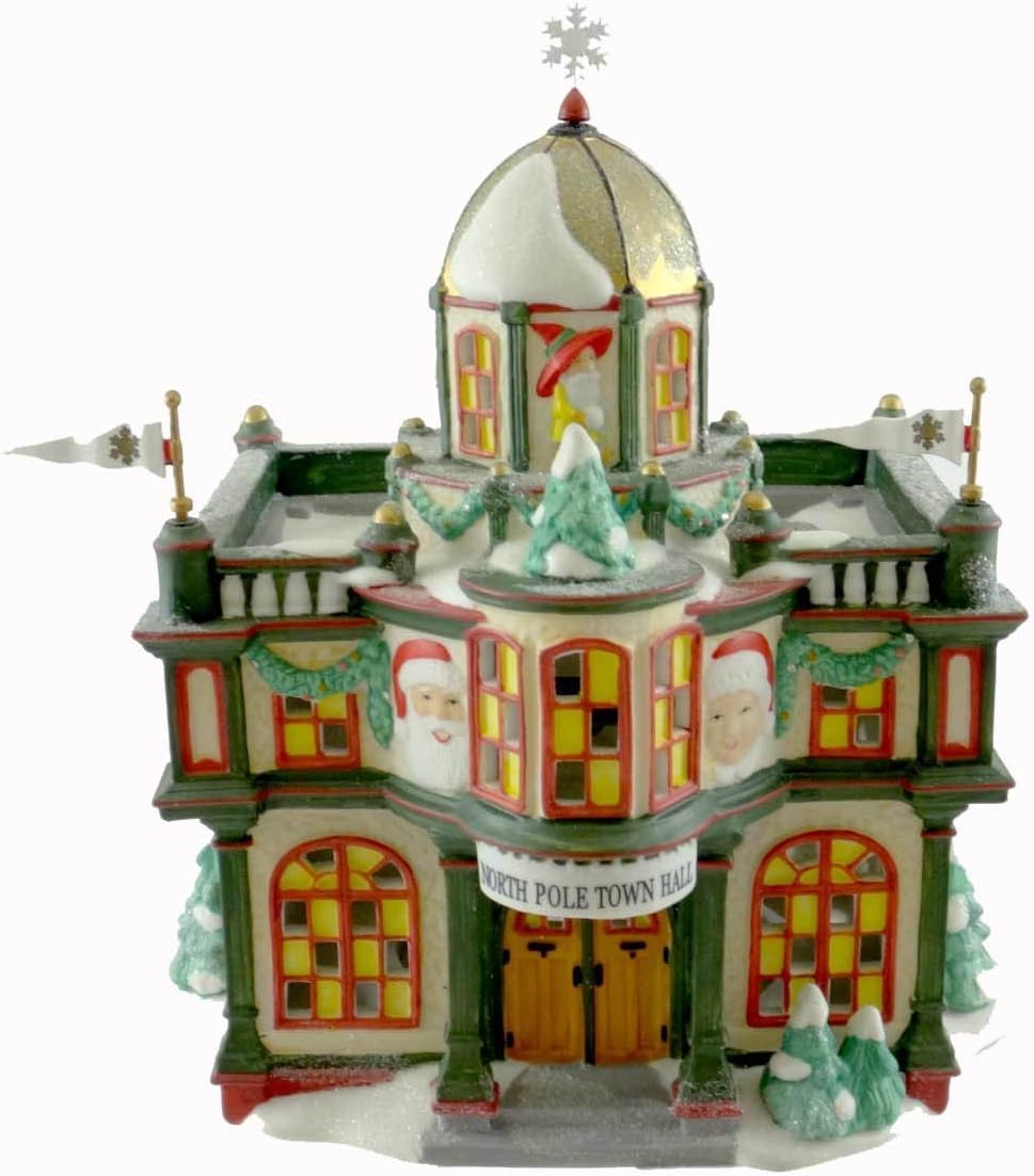 Festive Charm: A Review of Dept 56 North Pole Village Town Hall