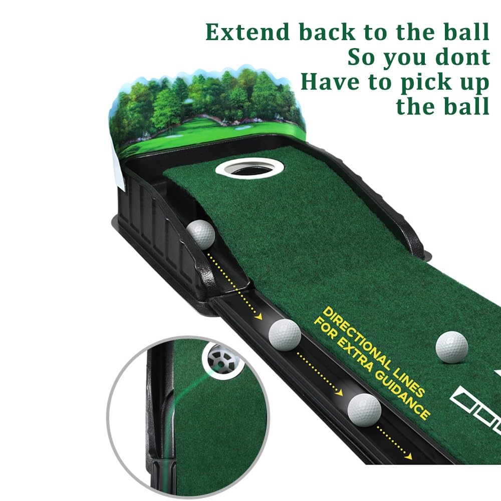 WYWY Alfombra de Putting de Golf Profesional con Base Antideslizante - Green de Práctica para Interiores, Hogar, Oficina & Simulador
