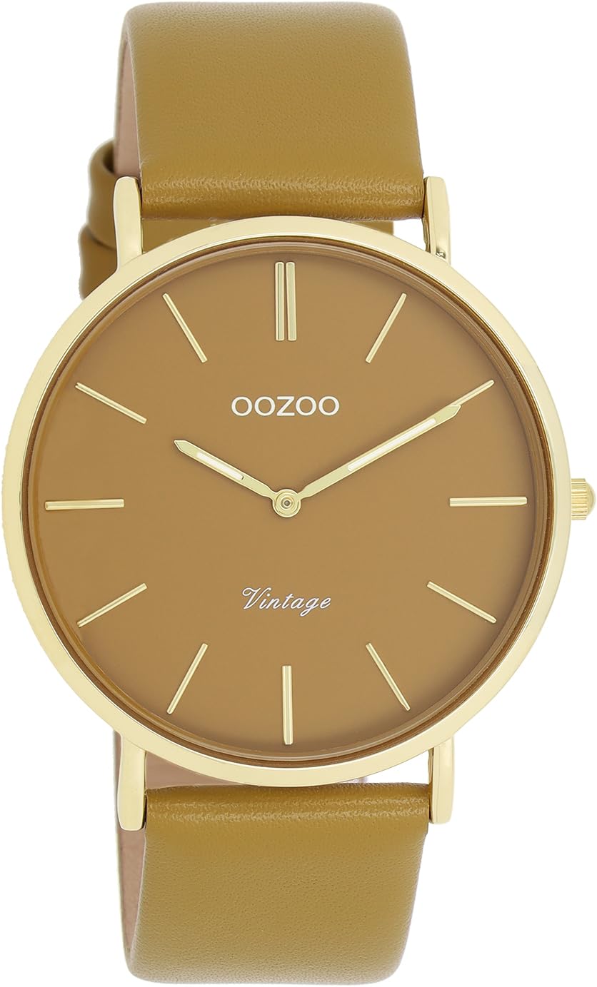 Oozoo Orologio vintage da donna – Orologio da polso da donna con cinturino in pelle 20 mm – analogico da donna