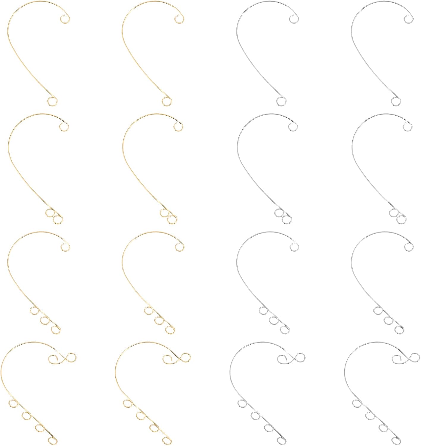 UNICRAFTALE 48Pcs 4 Styles Stainless Steel Ear Cuff