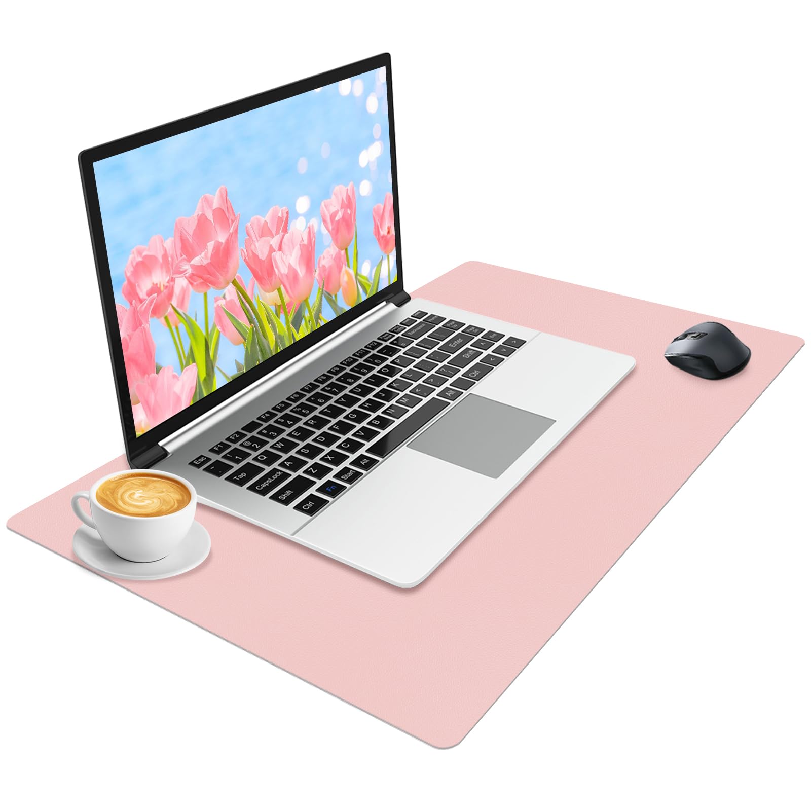 Niviy Tappetino Scrivania in Pelle PU 60x40 cm Rosa Tenero Impermeabile Antiscivolo Desk Mat