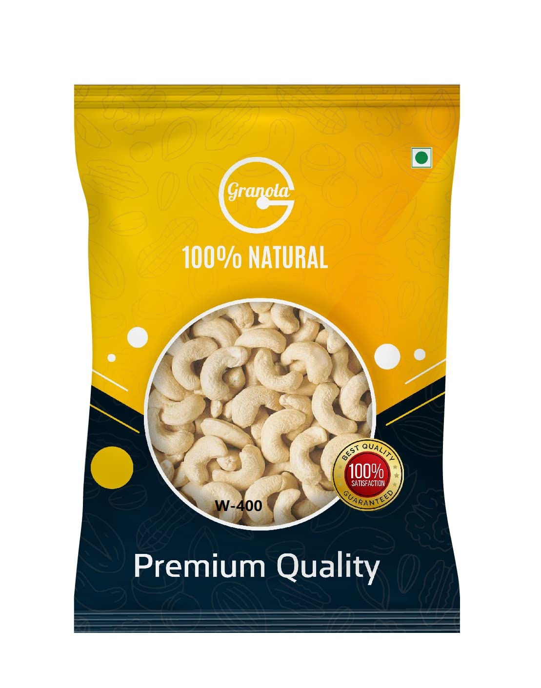 Granola 100% Natural Premium Whole Cashews 1kg (W400) | Whole Crunchy Cashew | Premium Kaju nuts Dry Fruit | Nutritious & Delicious | Gluten Free & Plant based Protein (B0BQRVPS6R) Amazon Price History, Amazon Price Tracker