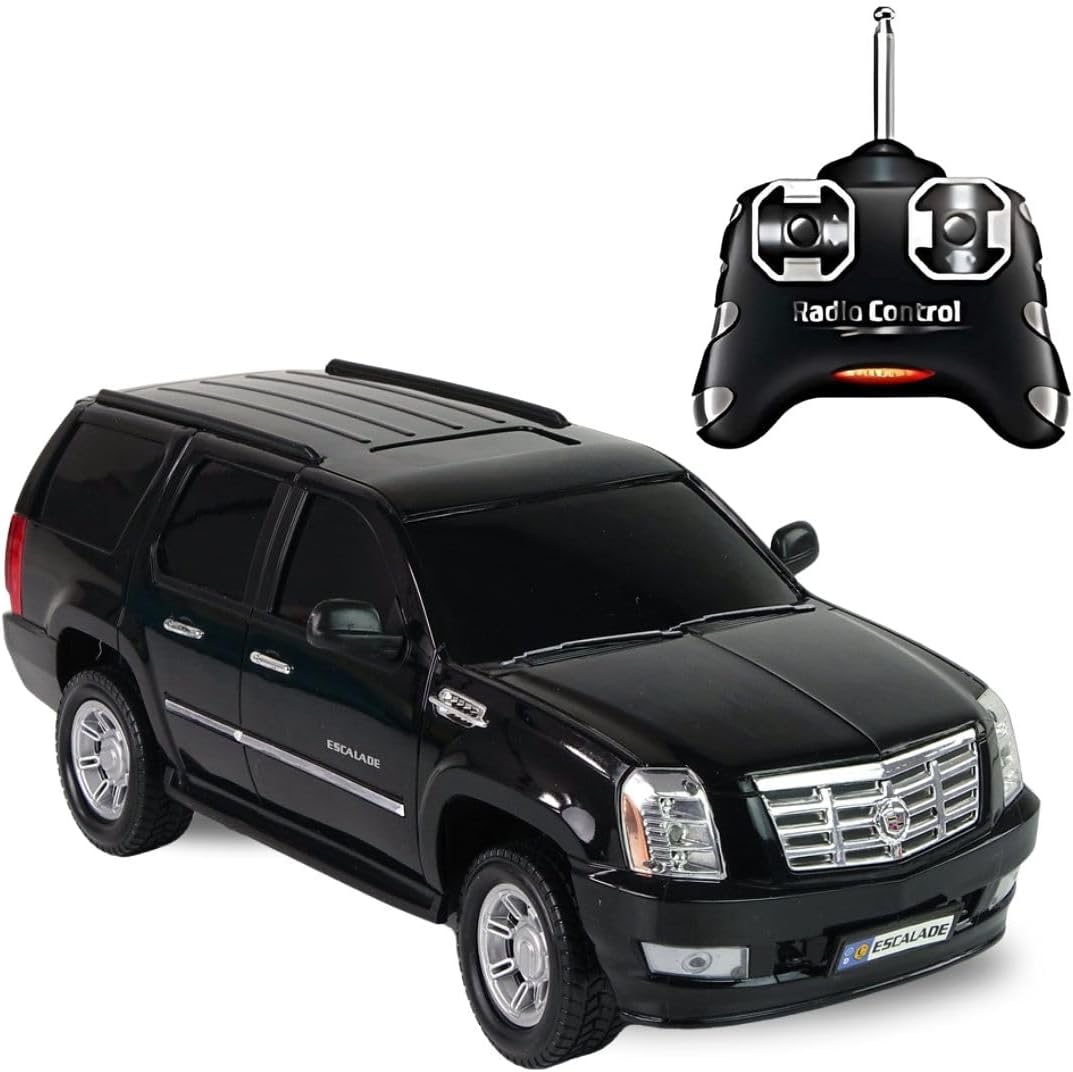 Liberty Imports R/C General Motors Escalade 1:24 Scale Toy Replica Vehicle - Officially Licensed Remote Control SUV with 2.4G Full-Function Technology, Working Lights (Black)