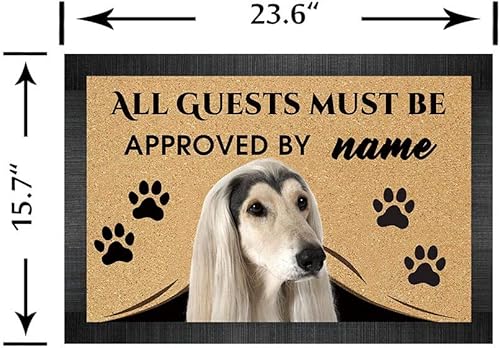 Miniatura 6 de BAGEYOU Felpudo personalizado con nombre de perro para exteriores con My Love Dog Rottweiler Welcome Floor Mat Not Need to Knock I Know You're Here