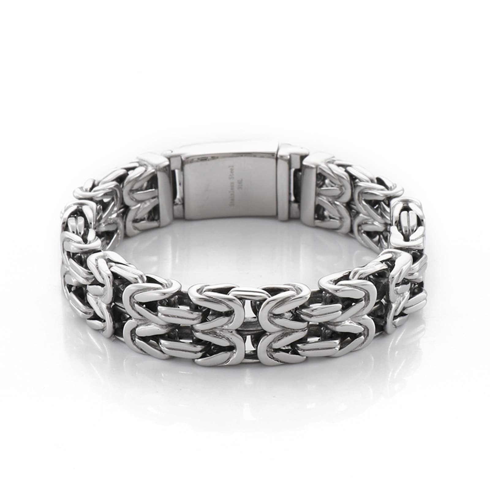 Herrenarmband in Edelstahl, Rock Glieder Link Pärchen Armband Eco-Verpackung Kleine Geschenke für Männer