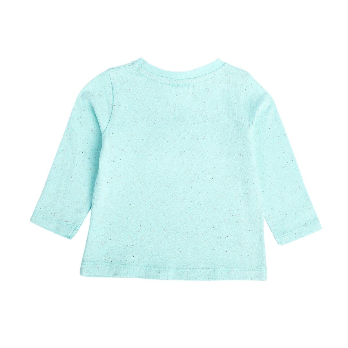 miniklub Baby Girls Round Neck Full Sleeve Blue Color Knit Top (3-6M) 1