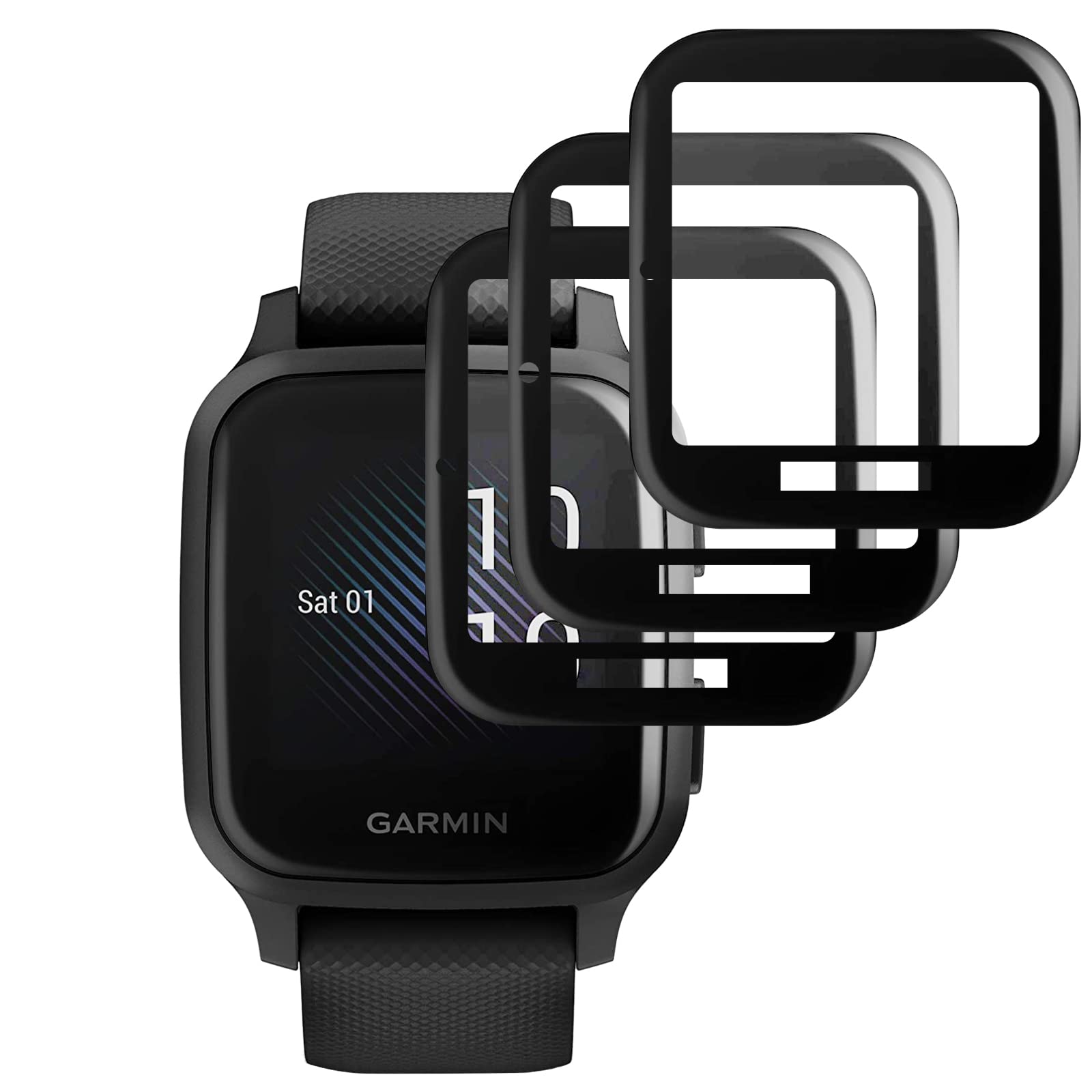 4 Pellicole In Vetro Temperato 9H Per Garmin Venu Sq 2 - Anti-Impronta E HD