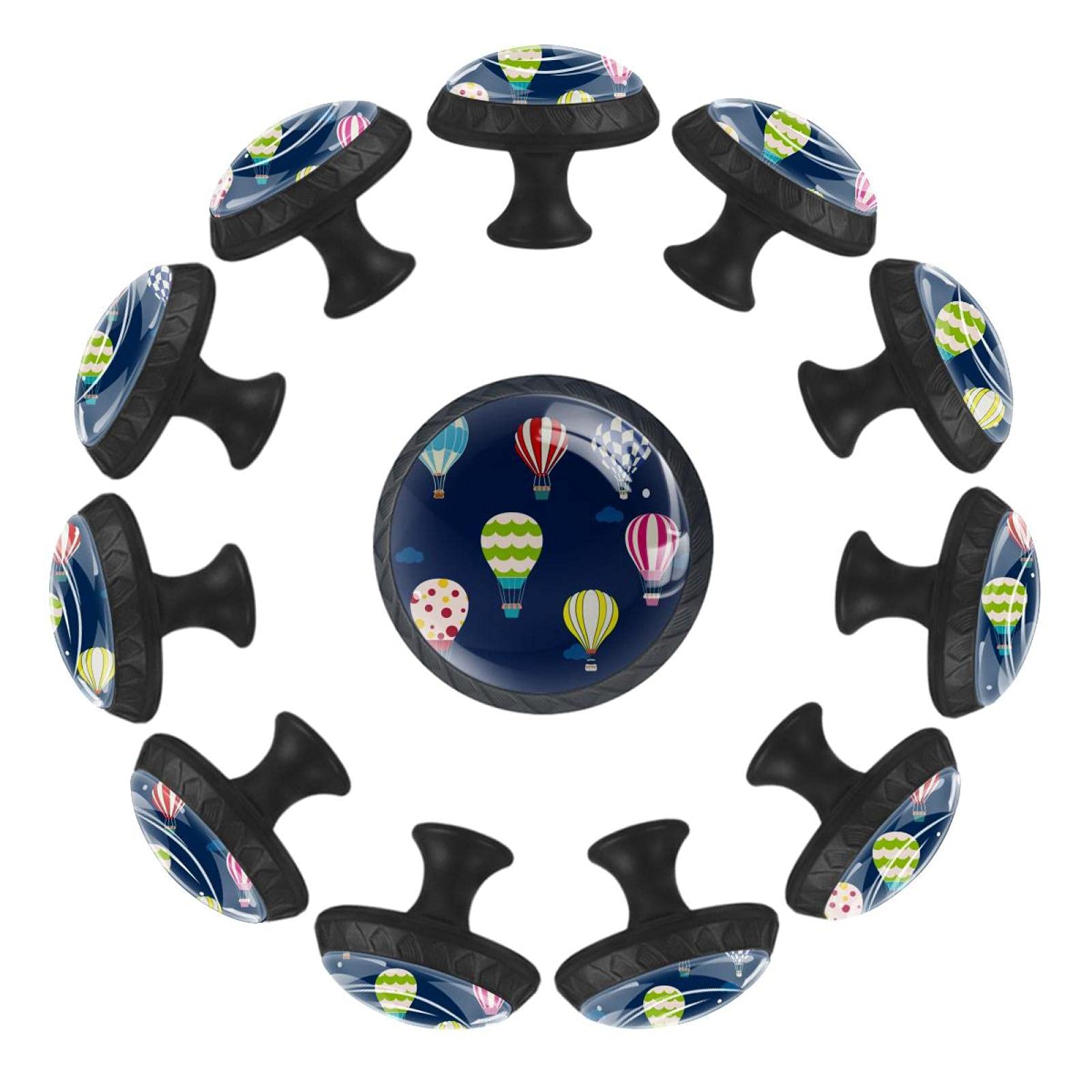 Boutons de tiroir montgolfière x12 poignées commode chambre enfant 35mm