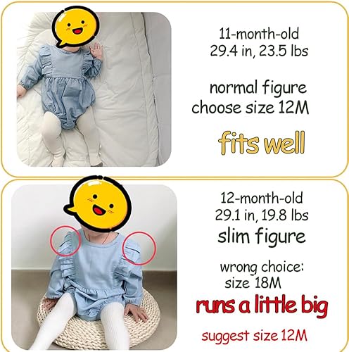 Miniatura 6 de Simplee kids Mameluco de manga larga para bebé niña, mameluco de una pieza, ropa para primavera y otoño