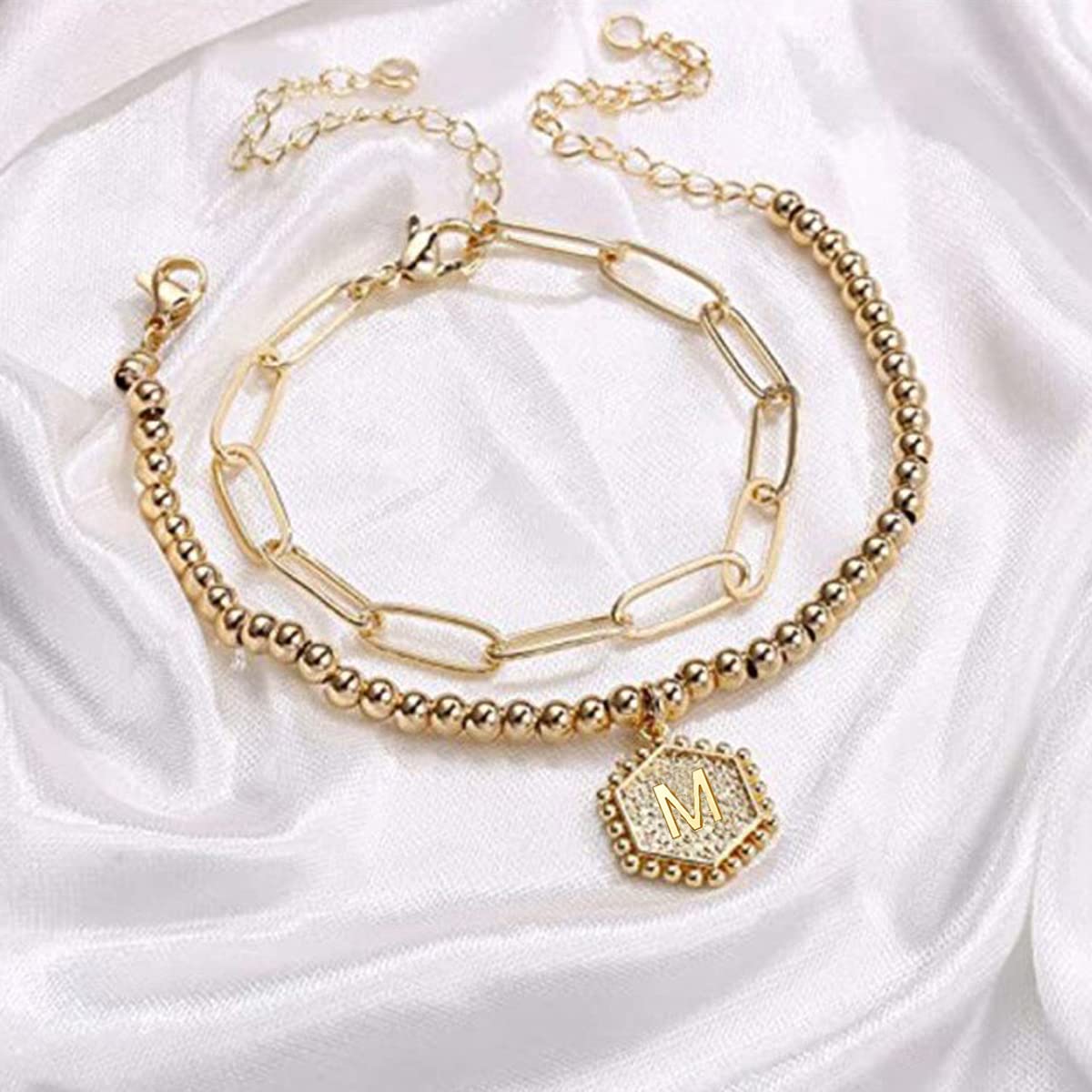 Plated Alphabetical Bracelet (M)