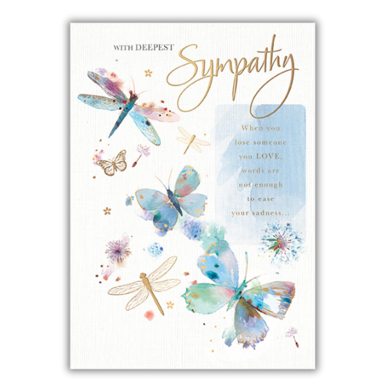 with Deepest Sympathy Card - 8.5 x 6 Inches - Words and Wishes