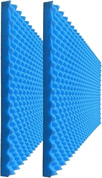 2 Pack 48 24 2" High-Density Acoustic Panels Quick-Install Soundproof Wall Panels for Home Studios, Interview Rooms, Recording Studios Blue