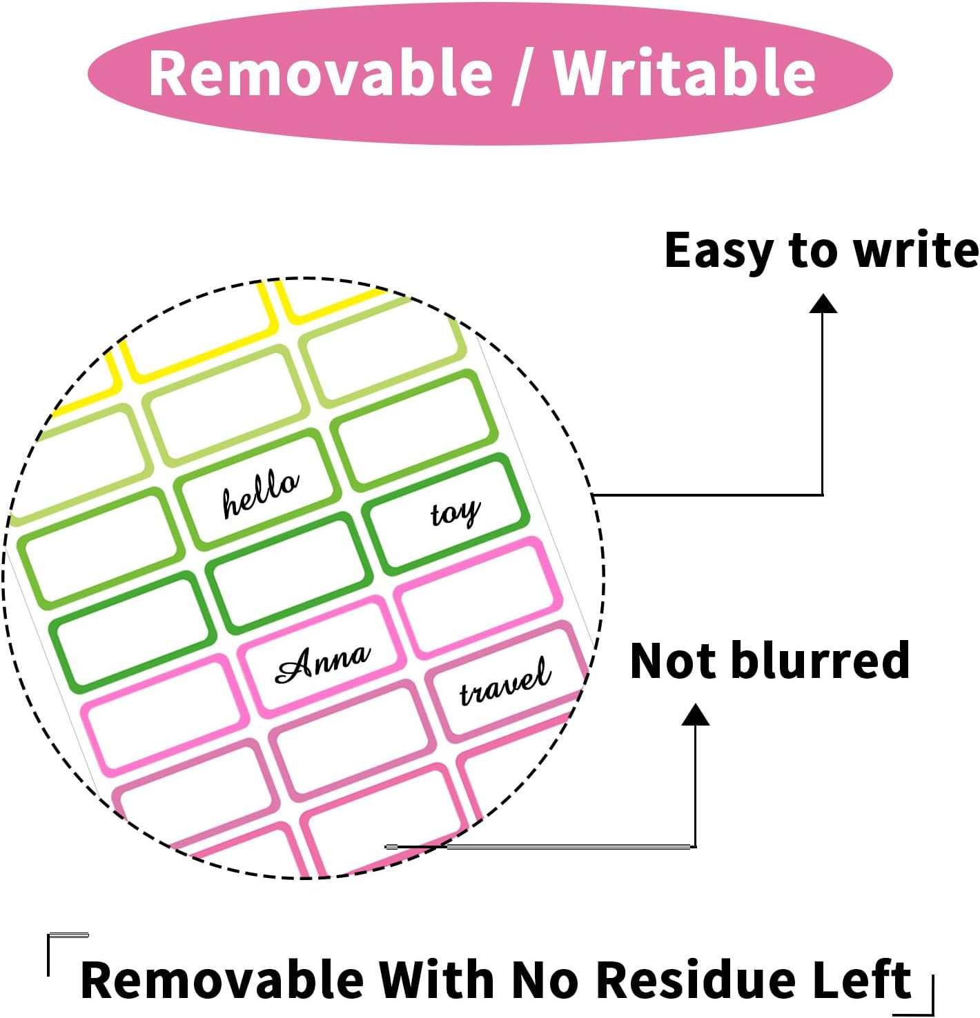 STARLIBOO Removable Freezer Labels,1x2 Inch Color Coding Removable Labels for Food Containers, Removable Label, Freezer Label to Write on/Waterproof (8 Colors,360 Pcs) image 2