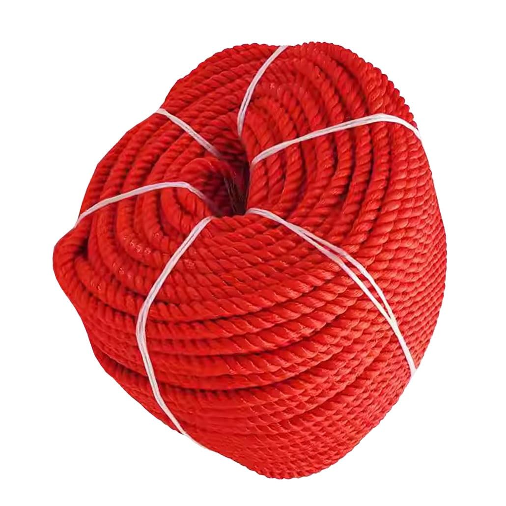 Cuerda de Amarre Resistente de 1/2 Pulgada x 328 pies - Cuerda de Polipropileno de Tres hebras Impermeable, Adecuada para Barcos, amarres marítimos, Yates y proyectos de Bricolaje - Cuerda r