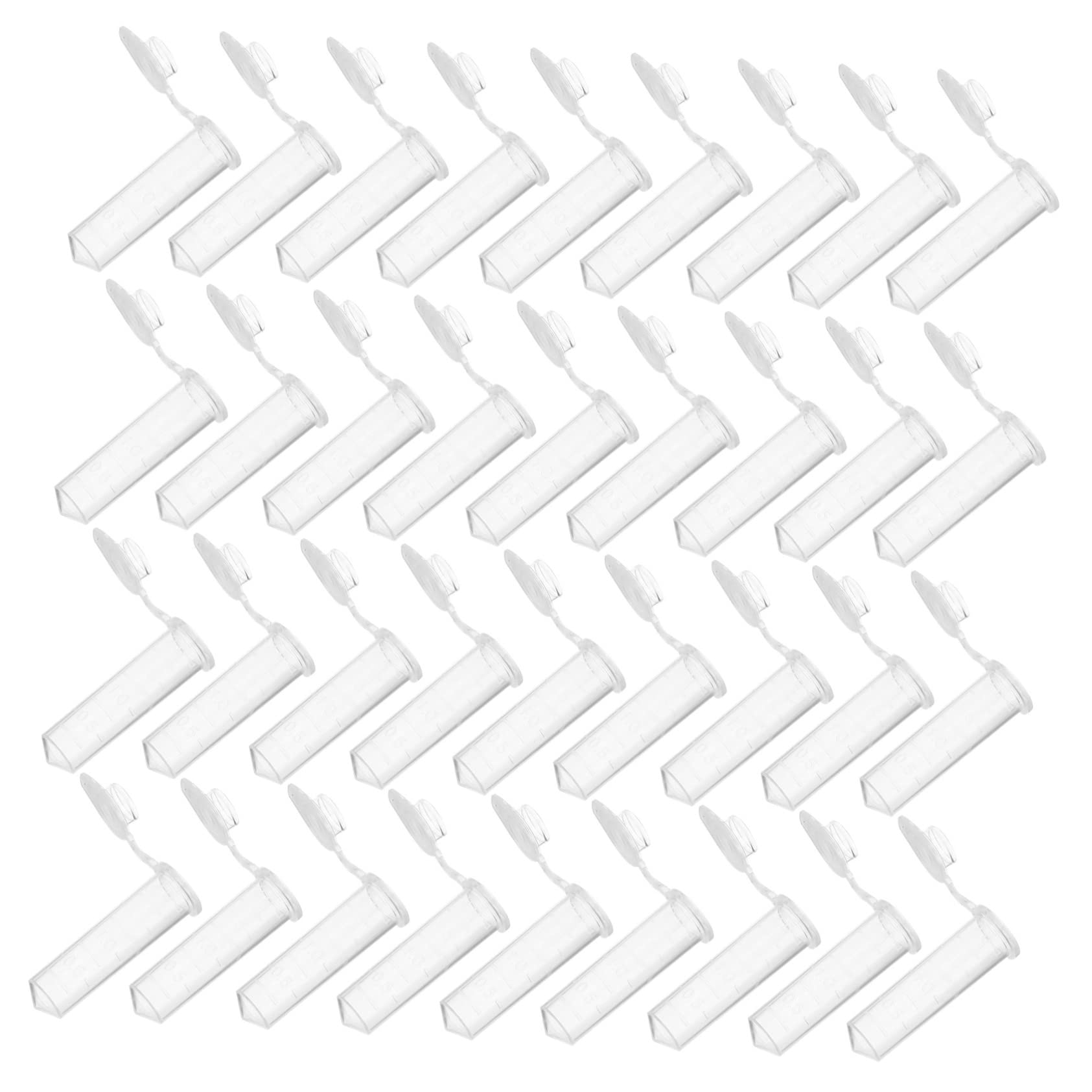 500 Pièces Tubes à Microcentrifugeuse en Plastique Léger avec Bouchon pour Laboratoire