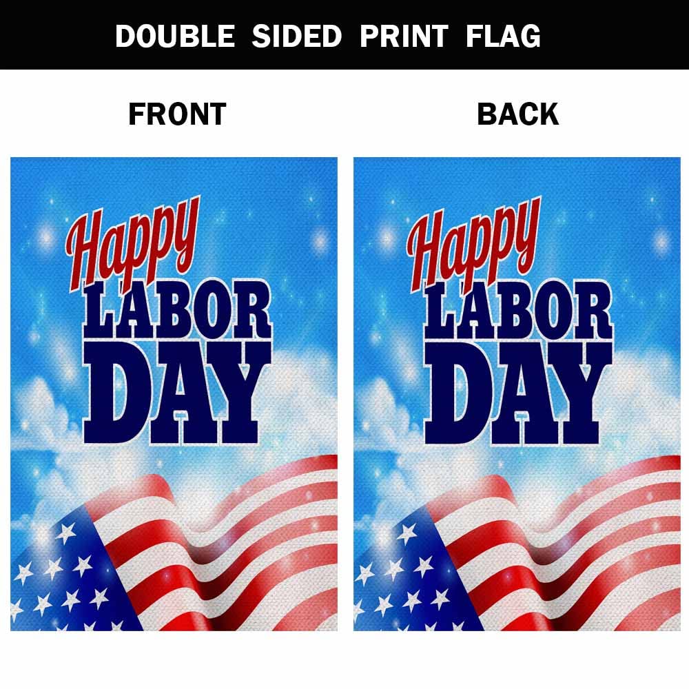 Happy Labor Day Gartenflagge – Doppelseitig, 9 X 152 Cm, Für Drinnen Und Draußen