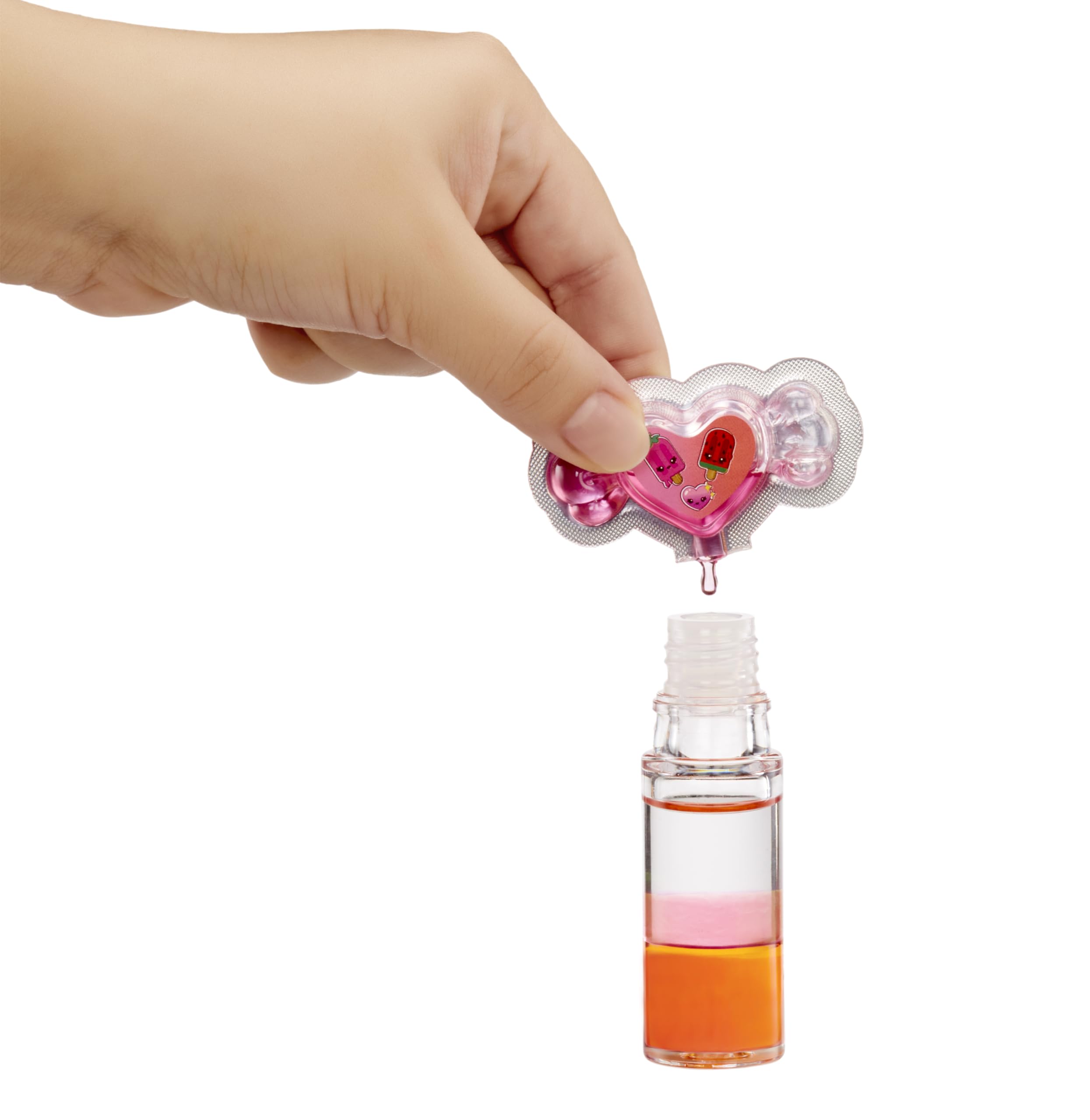 Yummiland Lip Gloss Doll: Mystery Color Change, Poppy Melonberry, Includes 1 Doll, DIY Lip Gloss + Removable Keychain - Image 4