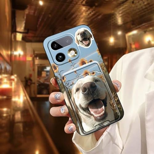 Phone Case Compatible with OPPO Realme16 Pro, Anti-knock Cute Cartoon Full wrap Shockproof Back Cover Dog Card slot Dirt-resista