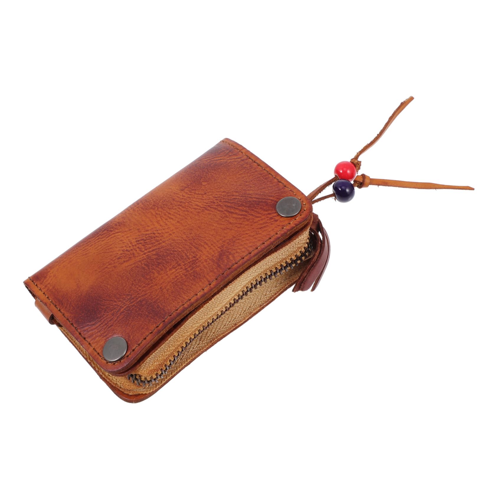 Vaguelly 3 pcs key case Genuine Leather Keychain Wallet keychain bulk car keychain for women Genuine Leather Wallet with hook car keychains Car Key Storage Bag Multifunction zipper car Miss